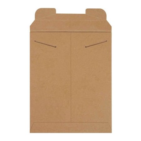 The Packaging Wholesalers Stayflats Tab Lock Mailers, 9-3/4"W x 12-1/4"L, Kraft, 100/Pack ENVRM5SFK